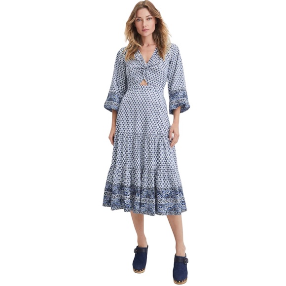 VERONICA BEARD Dinia Geometric Dress Boho cotton size 6 small New! - Picture 2 of 10